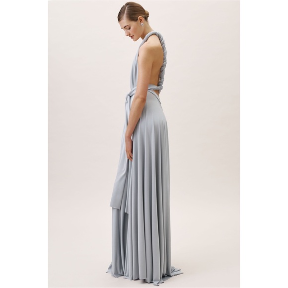 Anthropologie x BHLDN twobirds Ginger Convertible Maxi Dress Fog - Picture 4 of 9